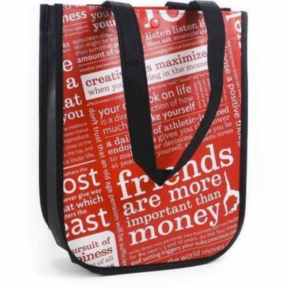 Lululemon Red & White Small Tote